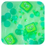  PIPPA GLO PALS , 4 KOSTKI sensoryczne świecące w wodzie - zabawka kąpielowa, kolor zielony