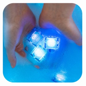 COOKIE MONSTER GLO PALS , 4 KOSTKI  sensoryczne świecące w wodzie ULICA SEZAMKOWA  - zabawka kąpielowa