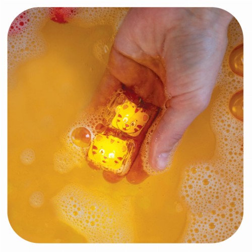 DANIEL TYGRYSEK GLO PALS 4 KOSTKI sensoryczne świecące w wodzie - zabawka kąpielowa