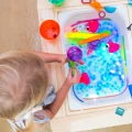 NOWY Glo Pals, Kostki sensoryczne świecące w wodzie Blair - zabawka kąpielowa, kolor turkusowy