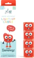 NOWY Glo Pals, Kostki sensoryczne świecące w wodzie Sammy- zabawka kąpielowa, kolor czerwony