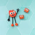 NOWY Glo Pals, Postać do kąpieli Sammy - zestaw z dwiema kostkami sensorycznymi świecącymi w wodzie