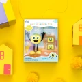 NOWY Glo Pals, Postać do kąpieli Alex - zestaw z dwiema kostkami sensorycznymi świecącymi w wodzie