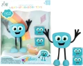 NOWY Glo Pals, Postać do kąpieli Blair - zestaw z dwiema kostkami sensorycznymi świecącymi w wodzie