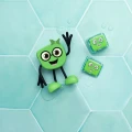 NOWY Glo Pals, Postać do kąpieli Pippa - zestaw z dwiema kostkami sensorycznymi świecącymi w wodzie