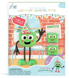 CHRISTMAS PALL POSTAĆ GLO PALS - edycja świąteczna - zestaw z dwiema kostkami sensorycznymi świecącymi w wodzie