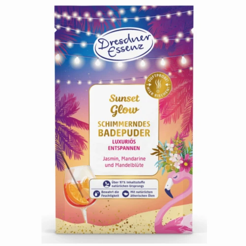SUNSET GLOW - Rozświetlający puder do kąpieli 60g - DRESDNER ESSENZ