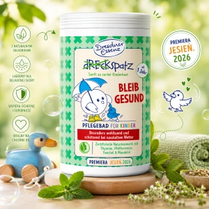 PREMIERA JESIEŃ 2026 - PAKIET 60x400g - BĄDŹ ZDRÓW - prozdrowotna sól do kąpieli dla najmłodszych   - DreckSpatz - DRESDNER ESSENZ   
