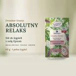 ABSOLUTNY RELAKS sól do kąpieli z solą Epsom 600 g – melisa indyjska, paczula, konopie | Dresdner Essenz